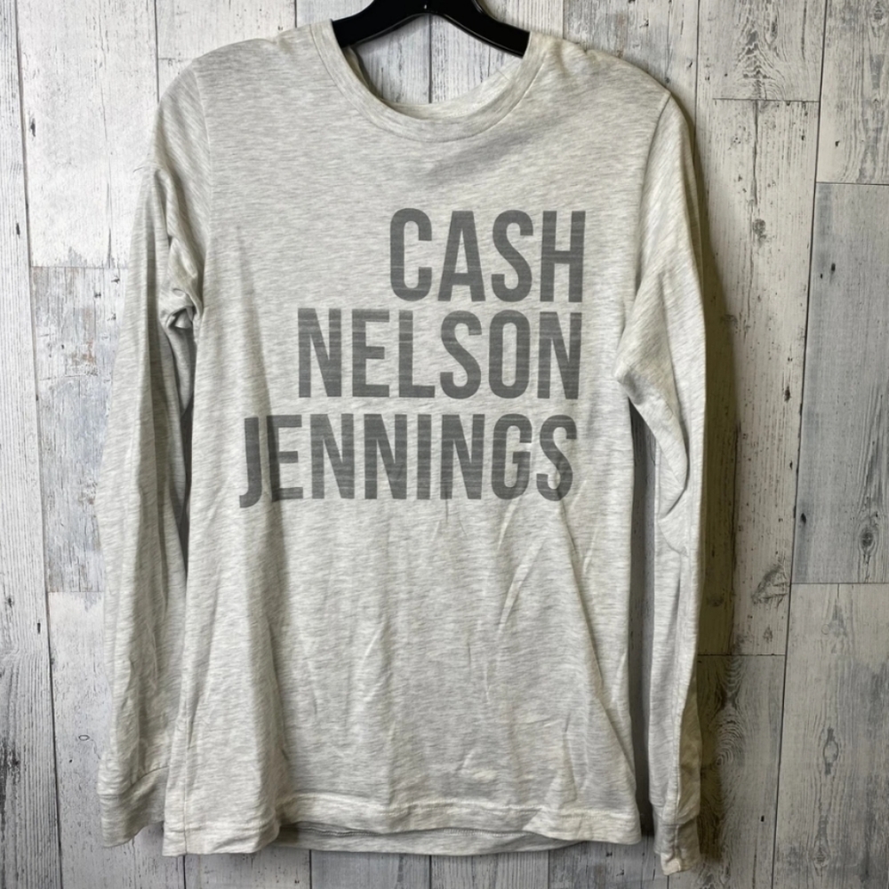 Bella Canvas Grey Long Sleeve Graphic T-Shirt EUC sz S